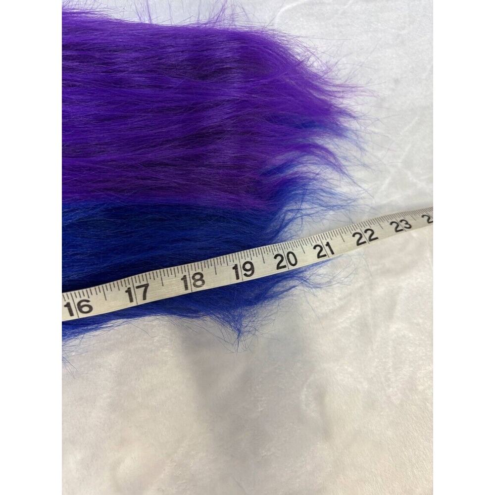 Club Exx Live Out Loud Faux Fur Coat Unisex Pride Jacket SM/MED Rainbow Gay - Picture 5 of 6